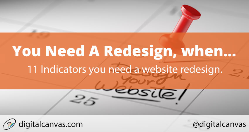 You Need A Website Redesign, When...